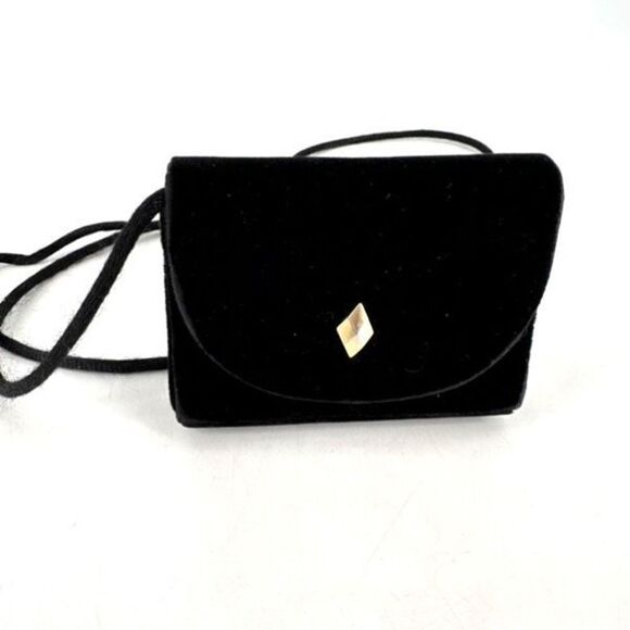 Estee Lauder vintage Y2K velvet mini clutch purse button snap Crossbody - Picture 1 of 12